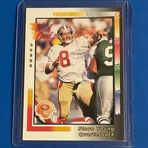Steve Young #349 1992 Wild Card Football Trading Card